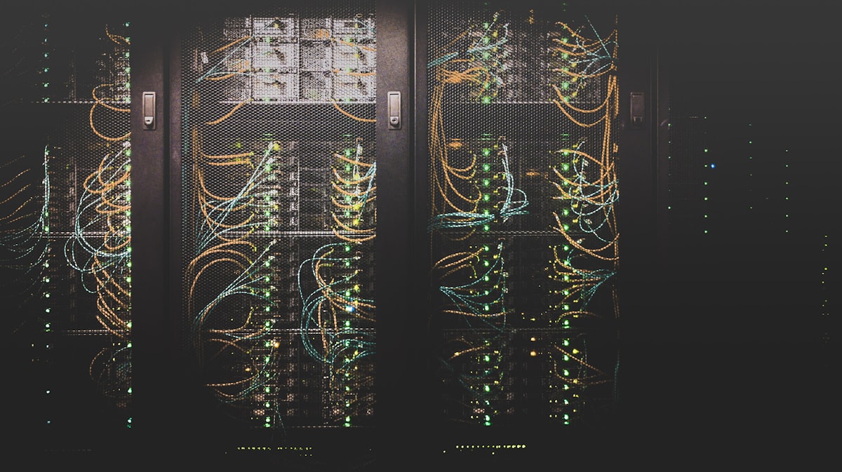 Networked server racks with cabling